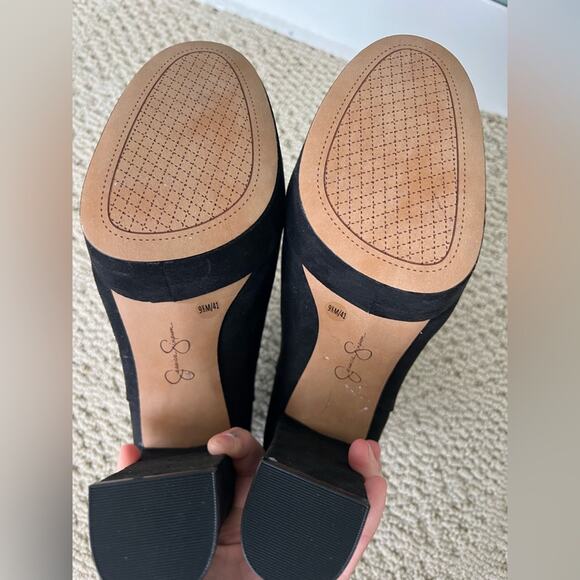 Jessica Simpson NWOB black suede platform booties 5 inch boots going out 9.5 - Picture 8 of 10